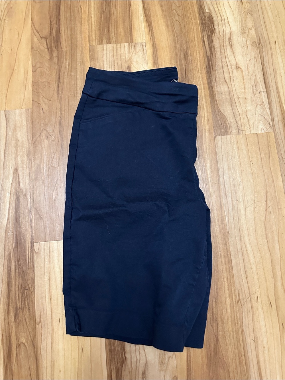 Classic Navy Bermuda Shorts - Sleek Women's Workwear